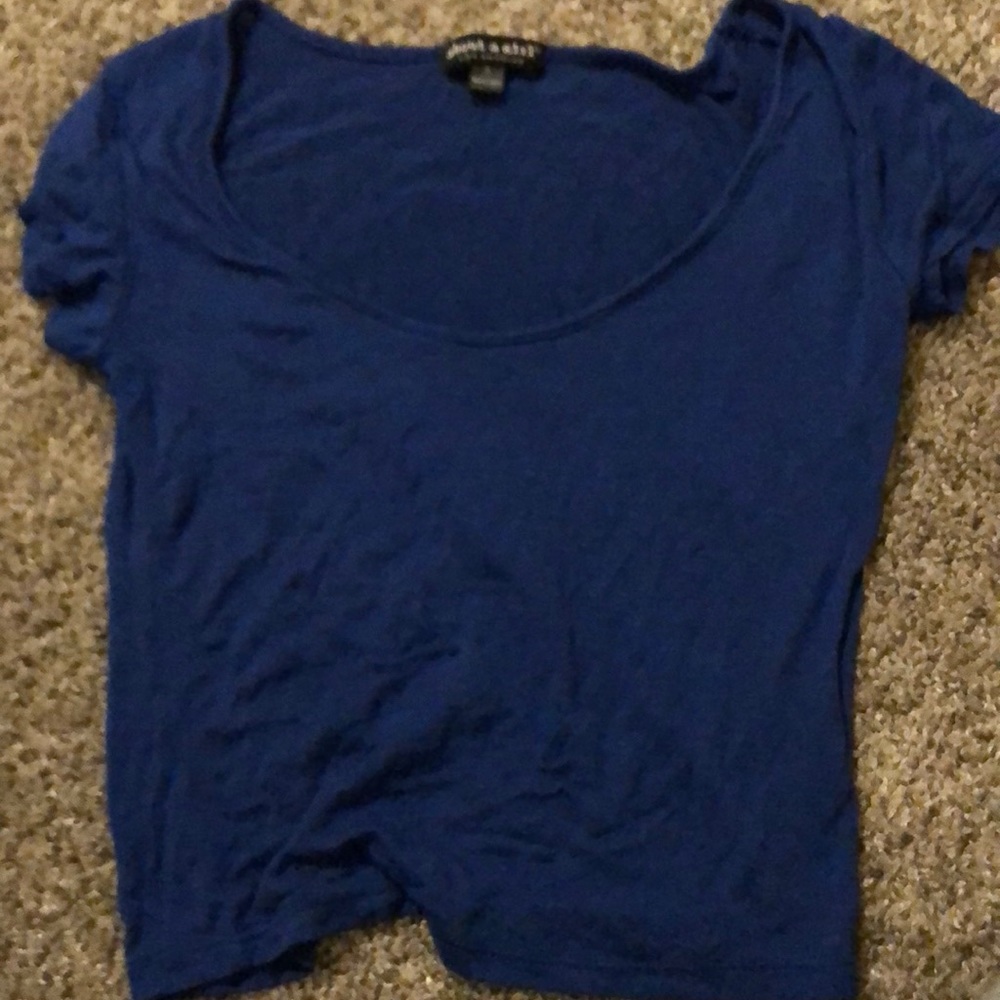 Blue cropped top